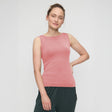 Yoga-Tank-Top Boatneck - faded rose
