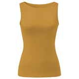 Yoga-Tank-Top Boatneck - gold rush
