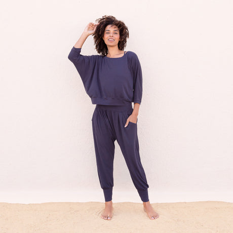 Yoga-Shirt 3/4 Frida nightblue - Onesize