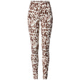 Yoga-Leggings, roll down - brown leo