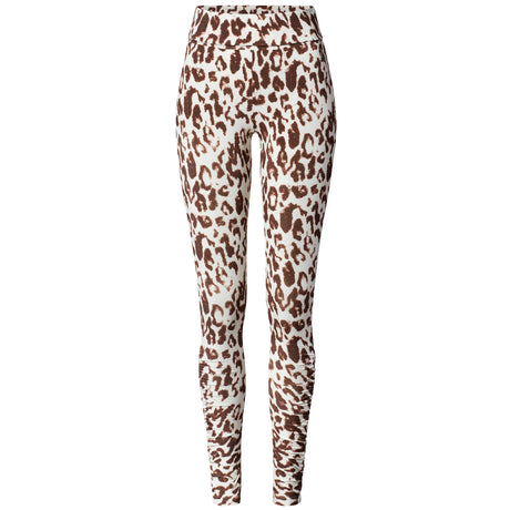 Yoga-Leggings, roll down - brown leo