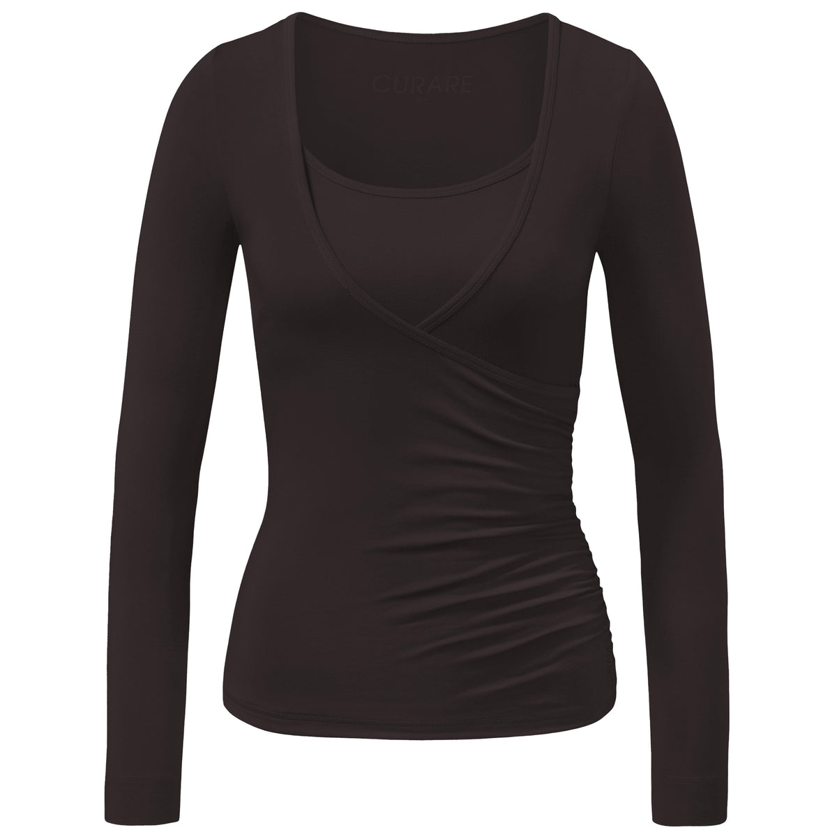 Wrap-Shirt - dark-brown