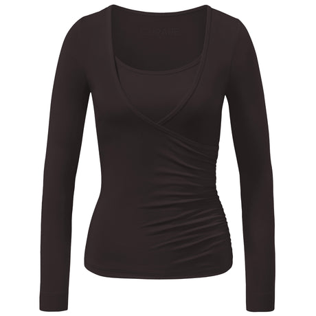 Wrap-Shirt - dark-brown