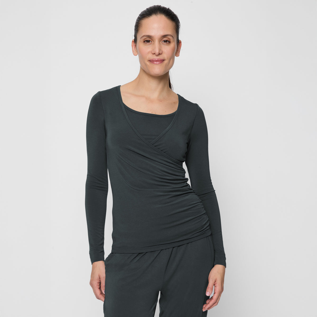 Wrap-Shirt - dark forest