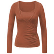 Wrap-Shirt - light-brown