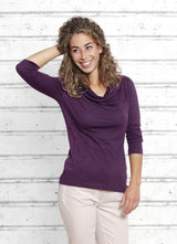 3/4-Shirt "Surya" - aubergine