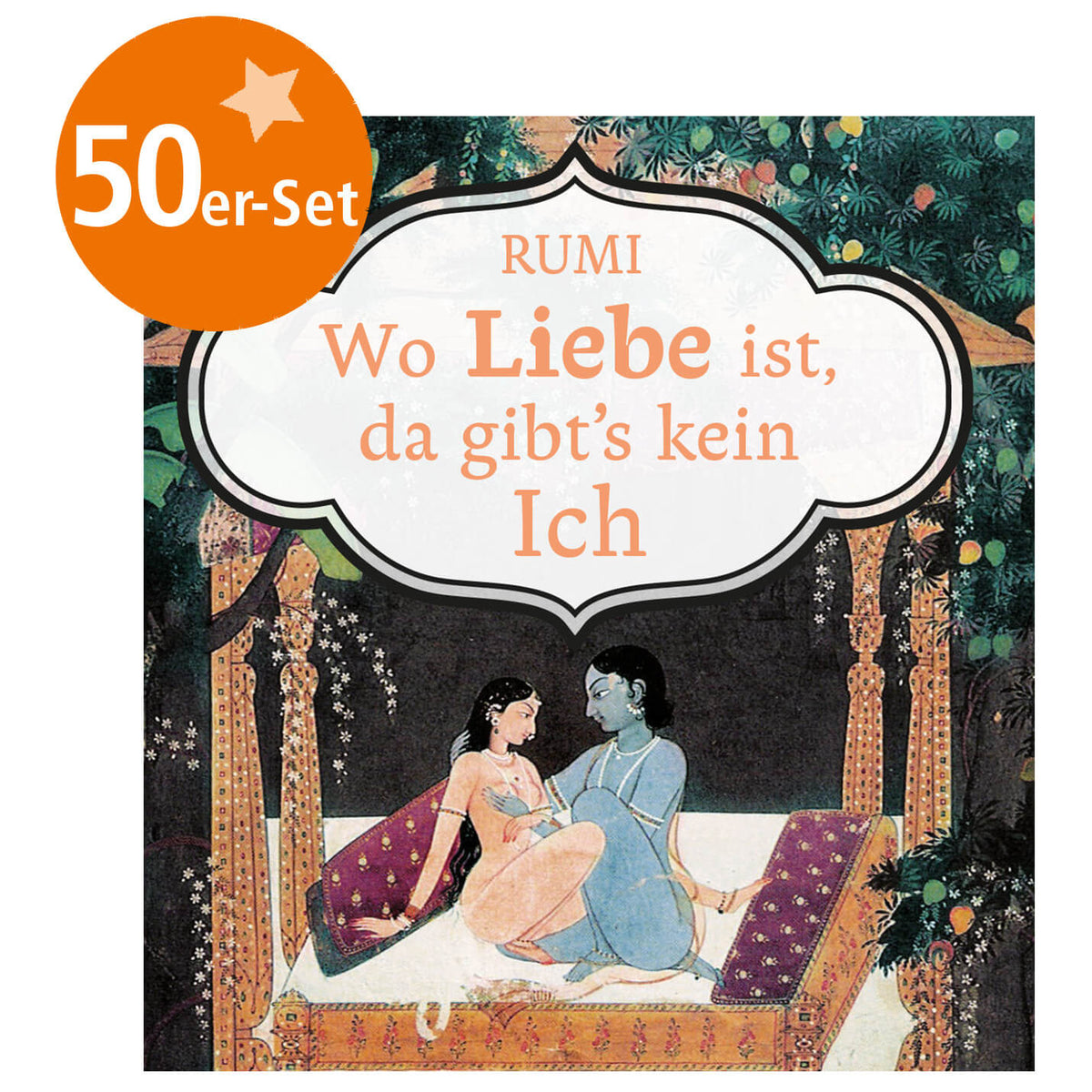 50er-Set Mini-Heft - "Wo Liebe ist, da gibts kein Ich" von Rumi