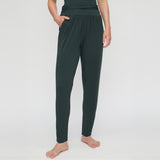 Yoga-Long-Pants, relaxed - dark forest