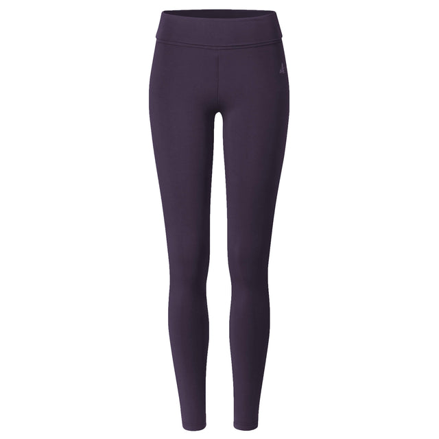 Yoga-Leggings, roll down - dark aubergine