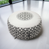 Meditationskissen rund - vintage - organic cotton - ø 36cm x 15cm