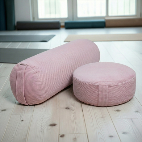 Yoga-Set Velvet (Meditationskissen Cord + Yoga-Bolster Yin Cord)