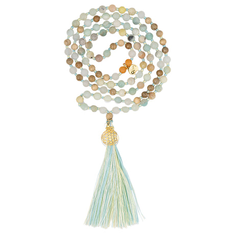 Mala Hridaya Amazonit (Länge: ca. 50 cm)