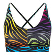 Yoga Bra Amba zebra - rainbow