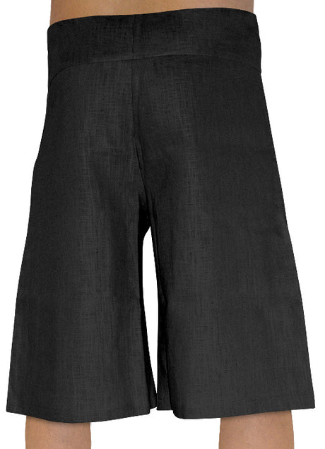 Bermuda-Leinenhose - schwarz
