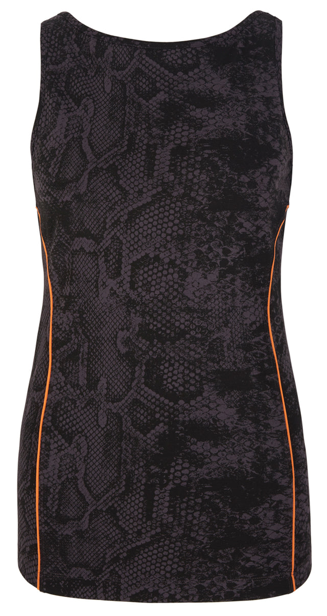 Yoga-Tank-Top mit Bra - snakeskin