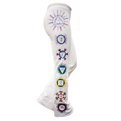 Bootleg-Hose "Chakras", white