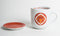 Chakra-Tasse aus Porzellan mit Unterteller