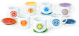Chakra-Tasse aus Porzellan mit Unterteller