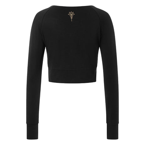 Yoga Crop Shirt langarm Jathara - black-nature
