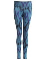 Yoga-Leggings "Devi" - Ikat aqua