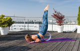 Yoga-Leggings "Devi" - Ikat aqua