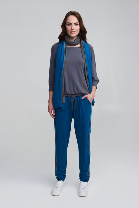 Schal - aqua/deep grey