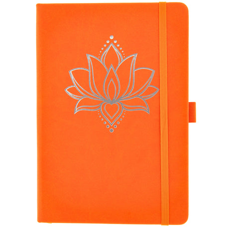 Yoga Notizbuch A5 - Lotus orange