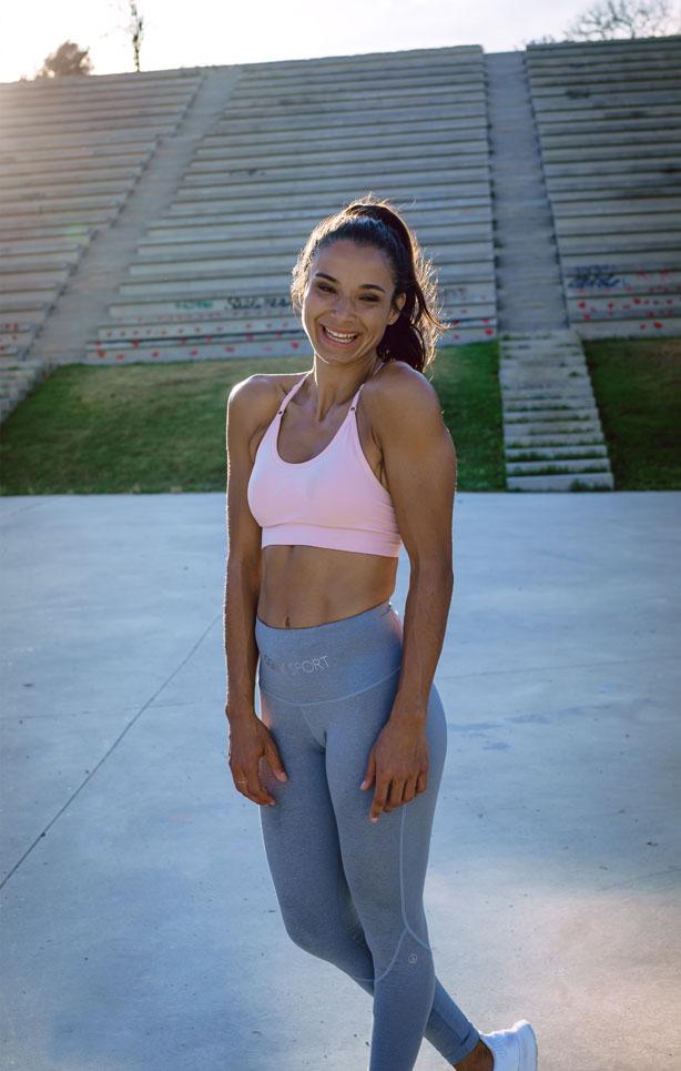 Function-Leggings - grey melange