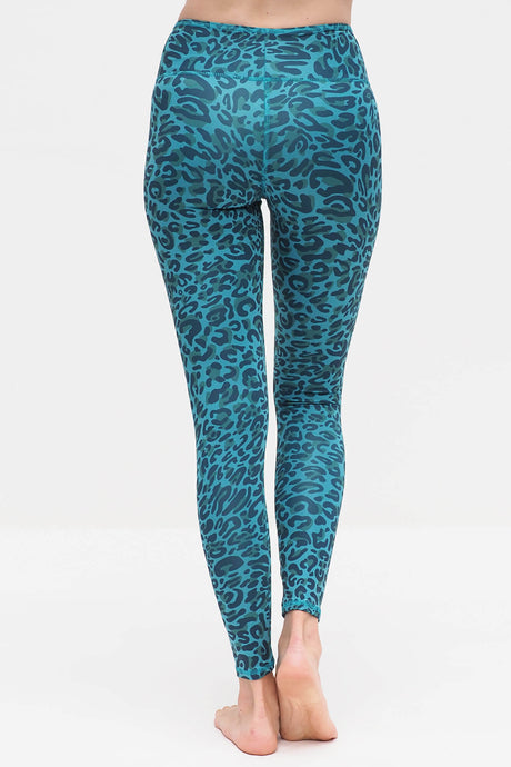 Yoga-Leggings Ganga 7/8 - leo turquoise