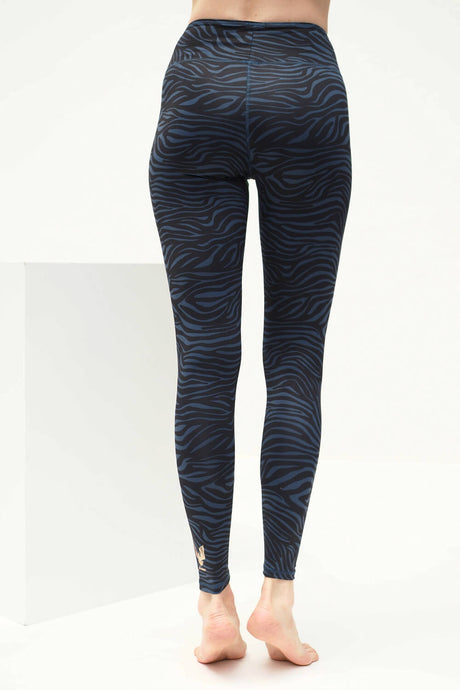 Yoga-Leggings Ganga 7/8 - zebra blue