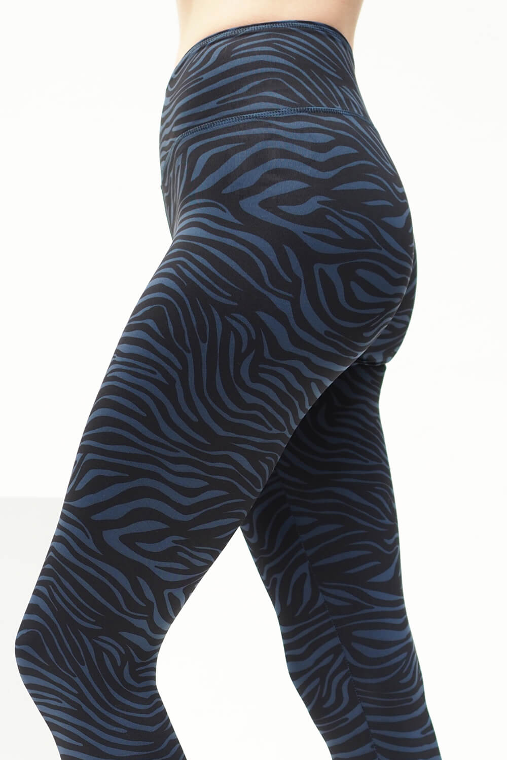 Yoga-Leggings Ganga 7/8 - zebra blue