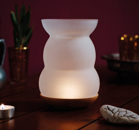 Räucherstövchen aus Glas - Blume des Lebens