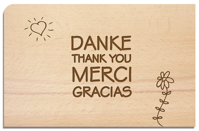 Postkarte aus Holz