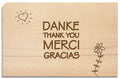 Postkarte aus Holz