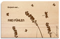 Postkarte aus Holz