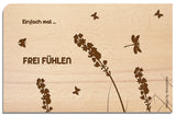 Postkarte aus Holz