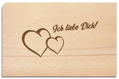 Postkarte aus Holz