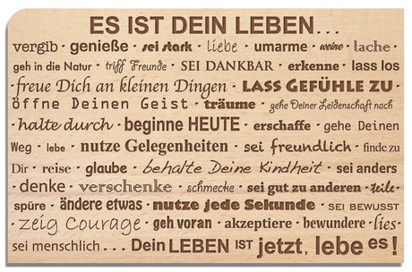 Postkarte aus Holz