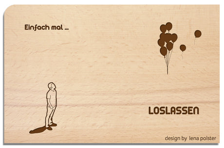 Postkarte aus Holz