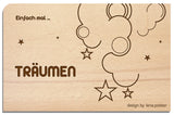 Postkarte aus Holz