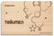 Postkarte aus Holz