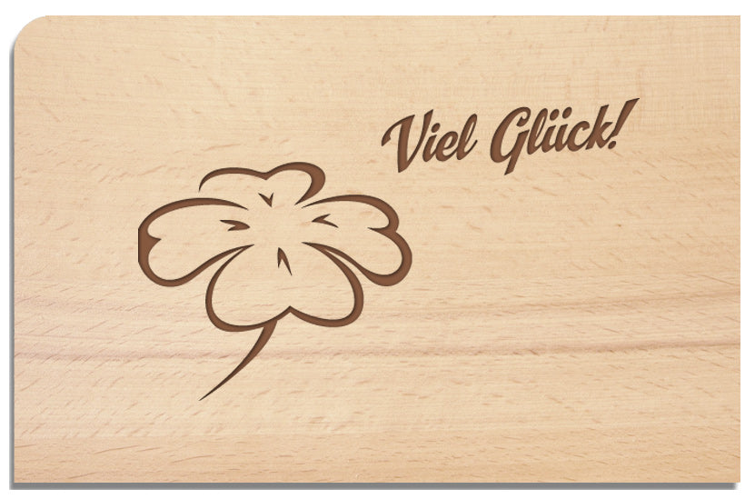 Postkarte aus Holz