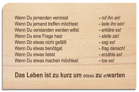 Postkarte aus Holz