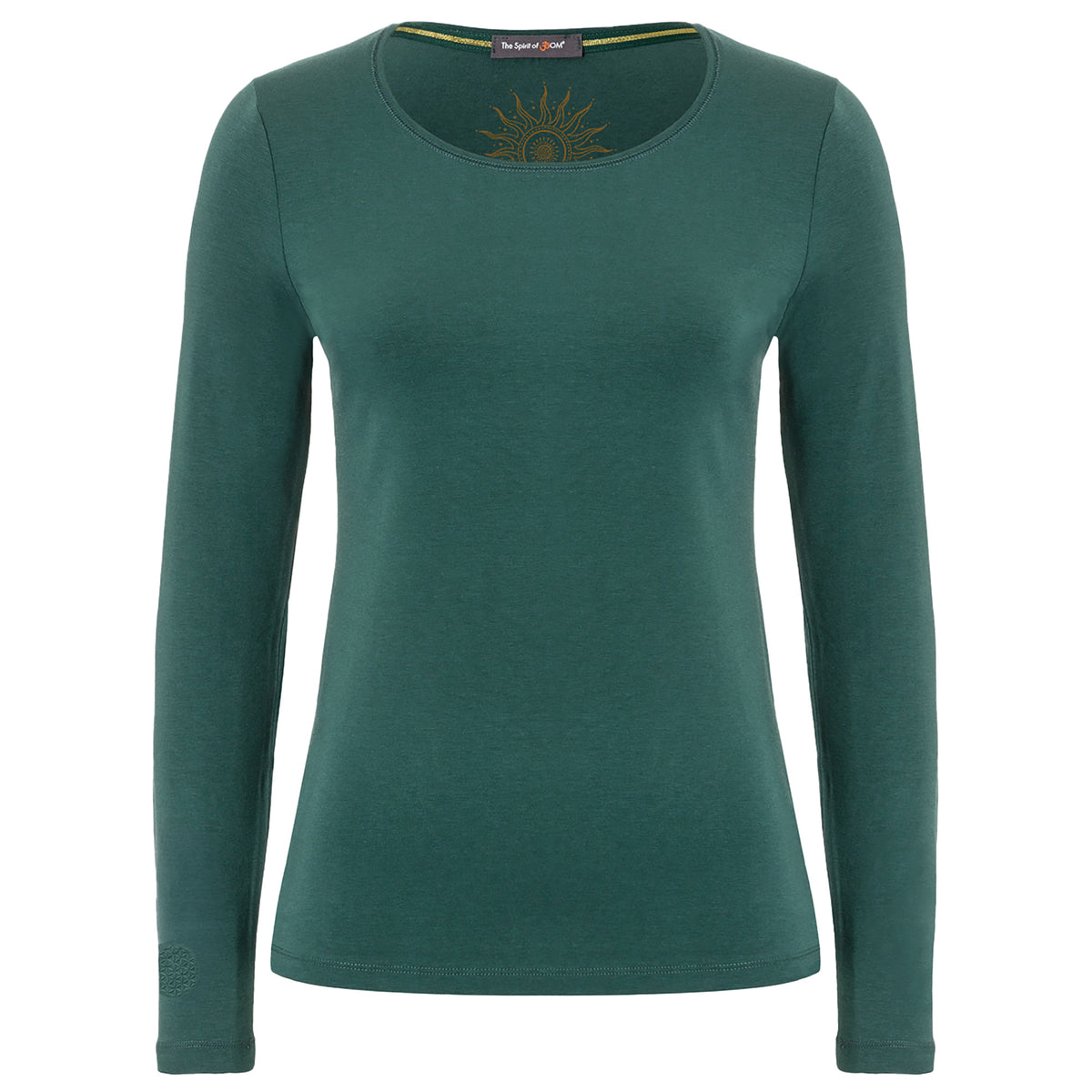 Langarm Shirt Mabu Chakra - smaragd