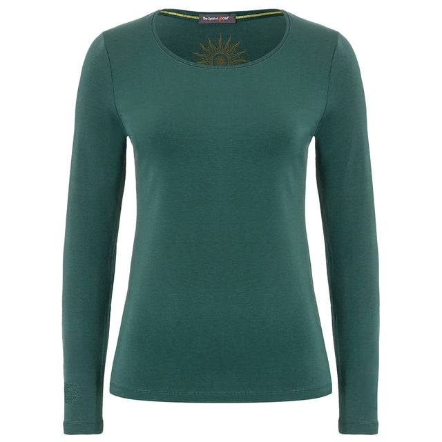 Langarm Shirt Mabu Chakra - smaragd