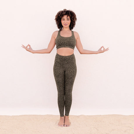 Yoga-Leggings Leona - olive