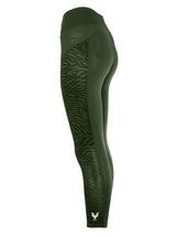 Yoga-Leggings Anisha - deep jade/zebra