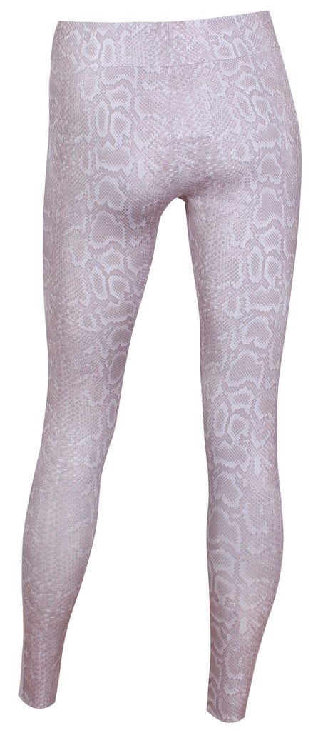Yoga-Leggings "cool snake" - greymelange/white