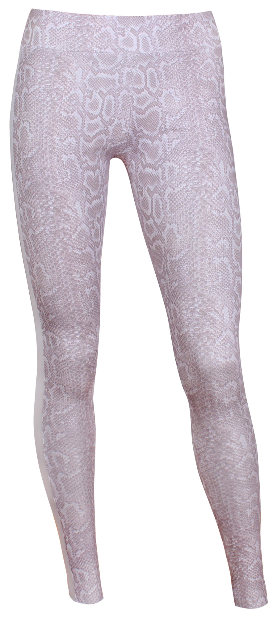 Yoga-Leggings "cool snake" - greymelange/white