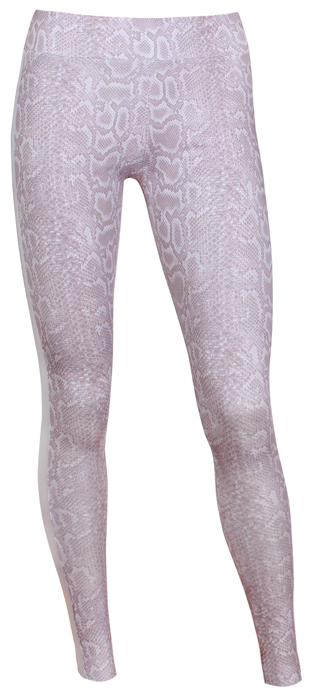 Yoga-Leggings "cool snake" - greymelange/white